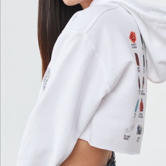 White Crystal Warrior Graphic Pullover Hoodie - Picture 3 of 7